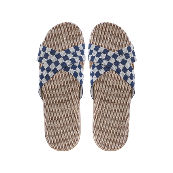 (Кол-во в коробке 100 шт)Kardli slippers（man) - Мужские тапочки летние (43-44; *290мм*), (Подошва-Резина / Верх-Текстильные материал),