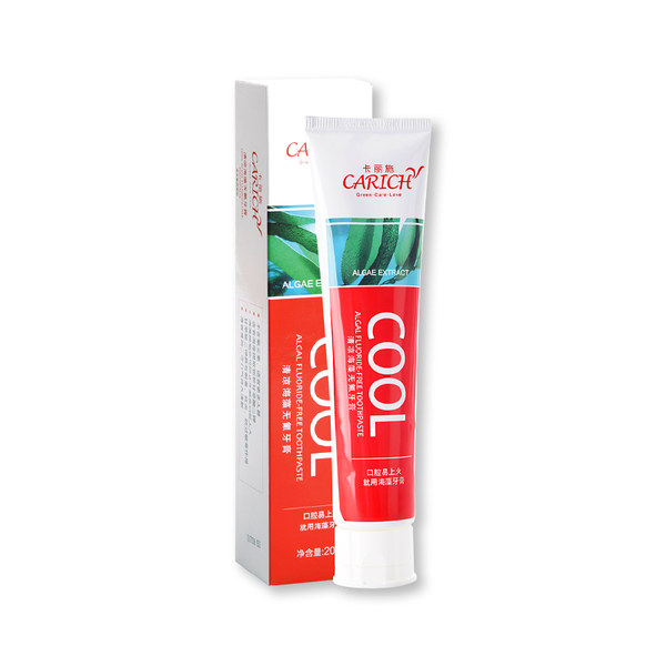 (Кол-во коробке 48 шт)CARICH cool algal fluoride-free toothpaste/CARICH зубная паста без фтора 200г